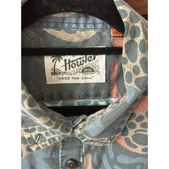 Howler Brothers Men's 2XL Geometric Multicolor Short Sleeve Shirt - Picture 4 of 5